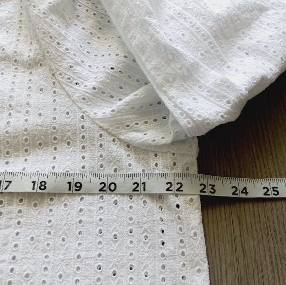 Sezane Marinette Shirt Eyelet Lace Organic Cotton 42 - Picture 13 of 15